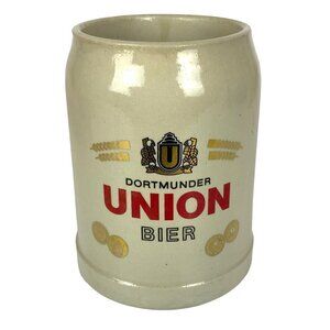 Dortmunder Union Bier Mug Beer Stein .5L Stoneware Germany Barware Man Cave
